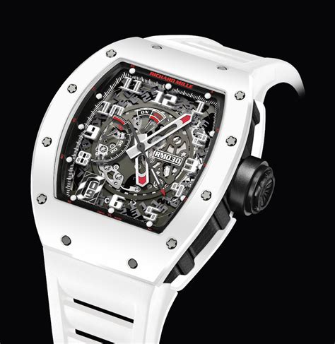 richard mille red white|white richard mille watch price.